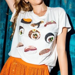 Queen of Sparkles White Sushi Tee